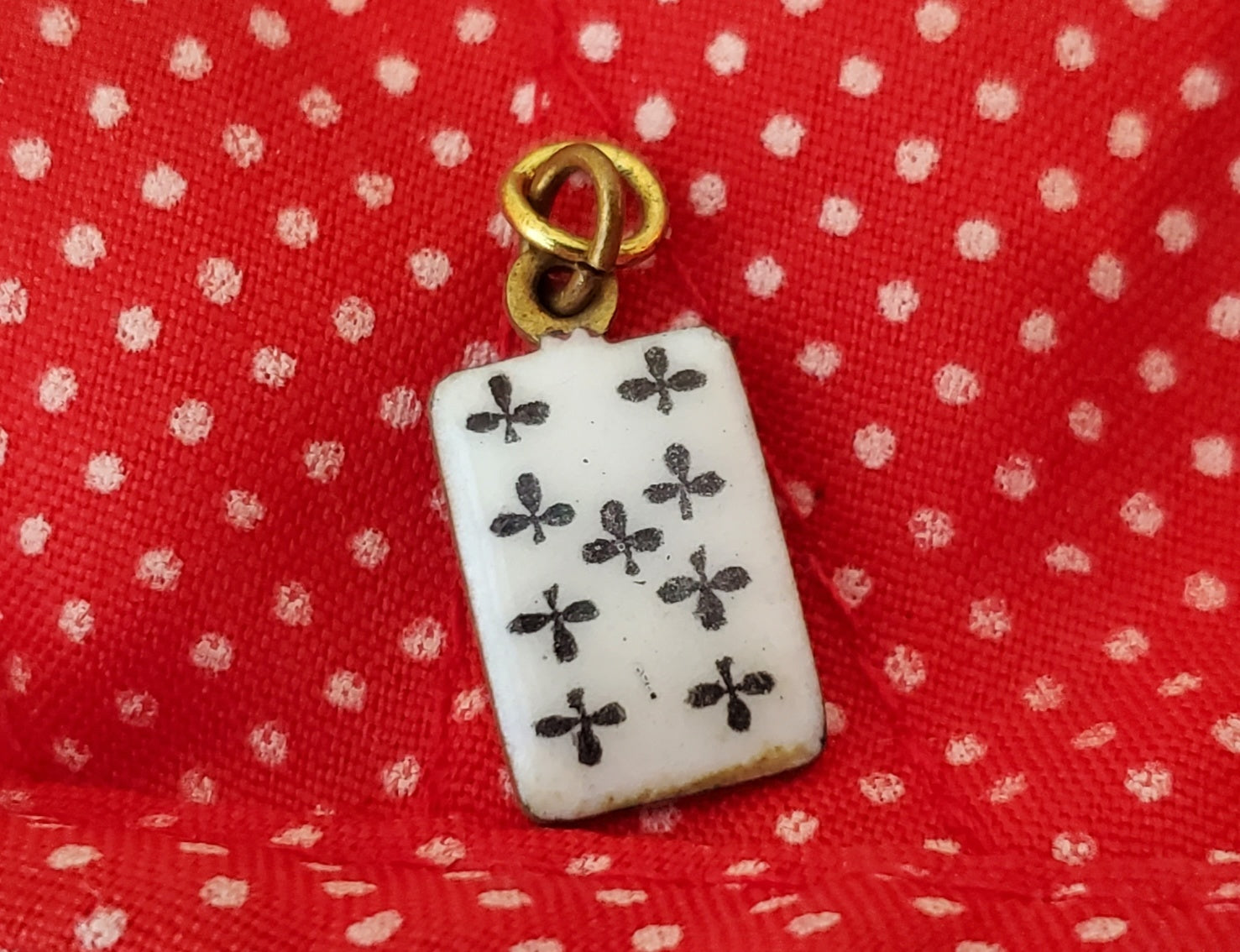 Antique Rare Clubs Playing Card Charm Treasuregarland Antique Rare Clubs Playing Card Charm Treasuregarland